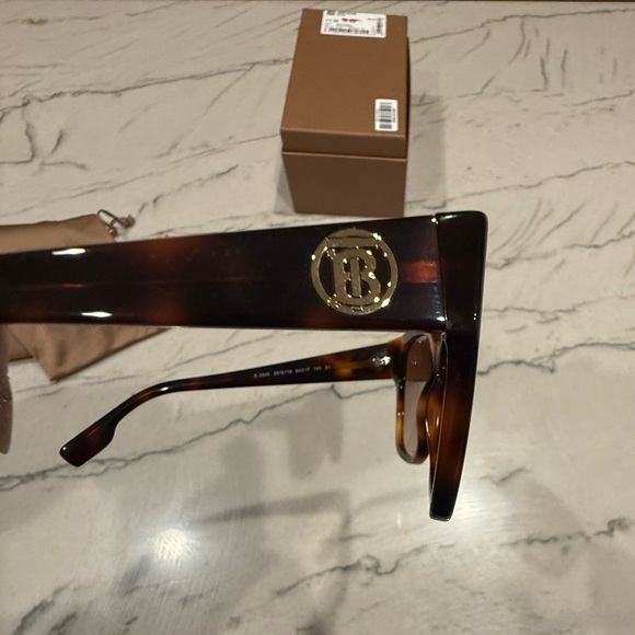 BURBERRY BE 4345 331613 Light Havana Plastic Square Sunglasses Brown Gradient - Picture 10 of 16